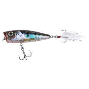Wobler Popper Salmo Rattlin Pop Floating 7cm/12,5g, Clear Holo Smelt