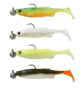 Fat minnow T-Tail Savage Gear RTF 7.5cm 5G+7.5g Sinking Darkwater 4 szt.