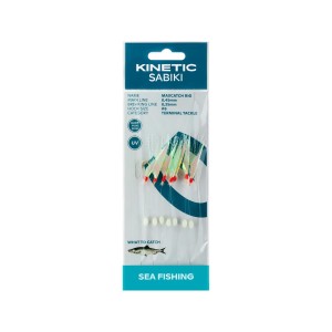 Przywieszka Kinetic Sabiki MaxCatch #6 Glow Fishskin/Mix Herring system