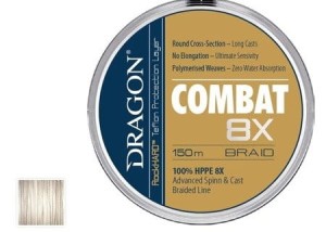 PLECIONKA COMBAT ROCKHARD 8X 0.16 MM/16.20 KG JASNOSZARA 150 M DRAGON 