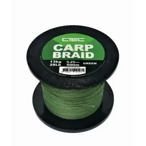 C-Tec Carp Braid 28lb 0,25mm 13kg 500m Zielona plecionka karpiowa