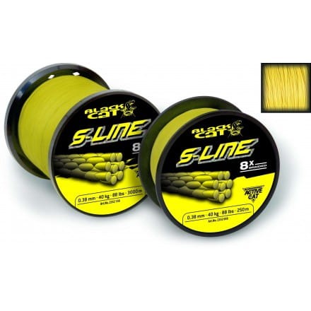 Plecionka Black Cat S-Line 250m 0,38mm 40kg