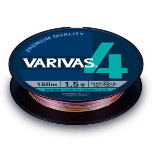 Plecionka Varivas4 PE #0,8 15Lb 150m Multicolor