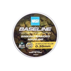 Plecionka Nash Baseline Sinking Braid UV Yellow 40lb/0.35mm 1200m 