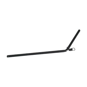 Rurka antysplątaniowa wygięta czarna z agrafką 24cm