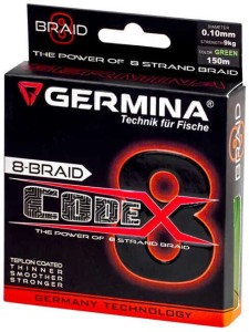Plecionka Germina Code 8 Fluo Greem Braid Line 0,25mm / 29kg