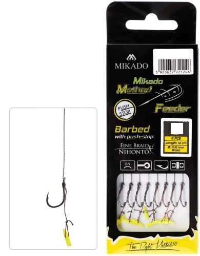 Mikado Przypony Method Feeder z Push Stopem nr 8