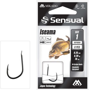 Przypon wiązny Mikado Sensual Iseama nr. 4 BN/ żyłka 0,22mm/ 70cm/ 8szt.