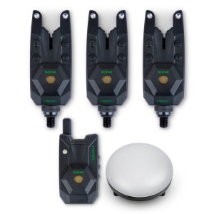 ZESTAW Sonik Herox Bite Alarm Set 3+1 + Bivvy Light -  sygnalizatorów brań z centralką