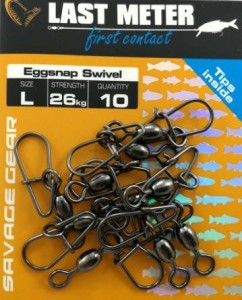 Krętlik z agrafką Savage Gear EggSnap Swivel L #1 26kg 10 szt.