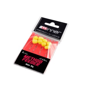 Przypon włosowy z kukurydzą Winner nr. 8 / 0,22 / 8cm / 4 szt.