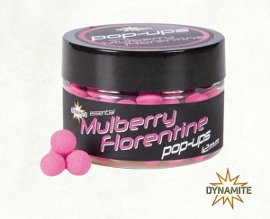 Kulki proteinowe Dynamite Baits Fluoro Essential Mulberry Florentine Pop up's 12mm | (Morwa) | 40g