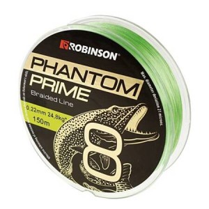 Plecionka Phantom Prime X8 0,22mm, 150m, jasnozielona Robinson