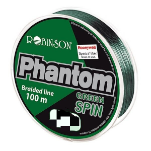 PLECIONKA PHANTOM GREEN SPIN 0.08MM, 100M, ZIELONA ROBINSON 