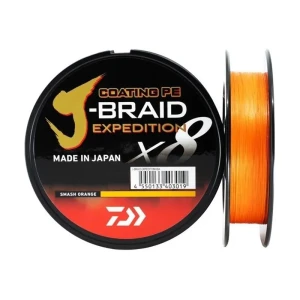 Plecionka Daiwa J-Braid Expedition x8E Smash Orange 300m - 0.22mm