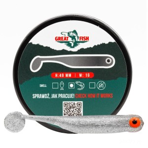 Przynęta gumowa Great Fish GF1 Shrimp Scent 49mm/1g- Silver Pearl 10szt.