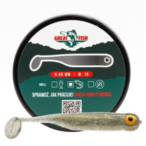 Przynęta gumowa Great Fish GF1 Shrimp Scent 49mm/1g- Natural 10szt.