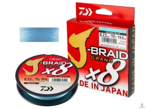 Plecionka Daiwa J-Braid Grand X8 / ∅ 0,06 mm / 135 m / 5,0 kg / Niebieska 
