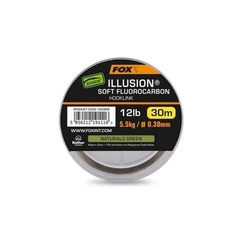zylka-przyponowa-fox-illusion-soft-fluorocarbon-hooklink-30m-naturals-green.webp