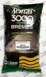 ZANĘTA SENSAS 3000 BREMES JAUNE TRACANTE 1kg 