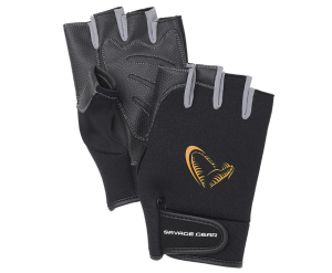 Rękawiczki Savage Gear Neoprene Half Finger  L black
