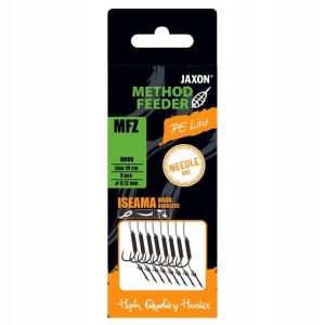 Przypon Jaxon MF z igłą MFZ #12 bez zadziora plecionka 0,12mm 10cm 8szt