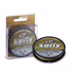 Plecionka przyponowa Sufix Super Heavy Core Camo Green 20,5kg 45lb