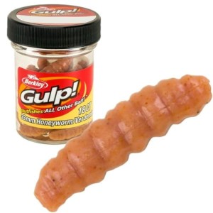 Gumy Berkley Gulp Honey Worm 3.3cm / SŁOIK - Natural