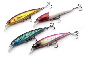 ZESTAW CZTERECH WOBLERÓW DAM MINNOW 10cm/13g