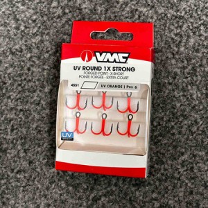 Kotwice VMC UV ROUND 1X 4551 #6 ORANGE op.-6szt.