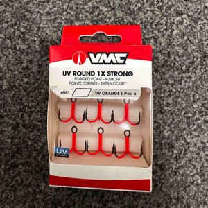 Kotwice VMC UV ROUND 1X 4551 #1/0 ORANGE op.-4szt.
