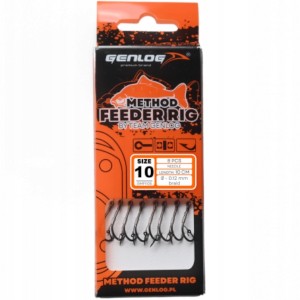 PRZYPONY METHOD FEEDER Z IGŁĄ GENLOG #10 ŻYŁKA 0,23MM 8CM