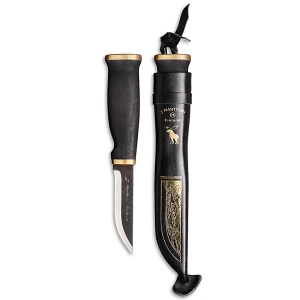 Marttiini MOOSE BLACK in wooden box  - nóż z motywem łosia - black edition 