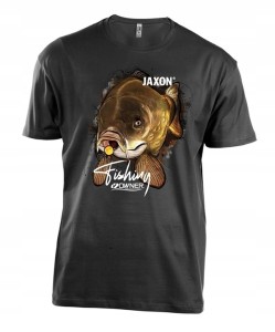 KOSZULKA wędkarska T-SHIRT JAXON czarna KARP L