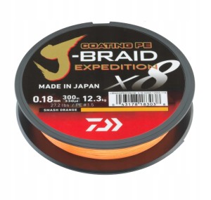 Plecionka Daiwa J-Braid Expedition X8E 0,32mm 300m Smash Orange