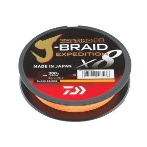 Plecionka Daiwa J-Braid Expedition X8 Smash Orange 300m 0,06MM