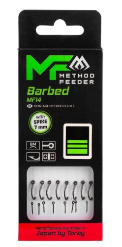 PRZYPON MF - MF14 Z IGŁĄ - hak z zadziorem nr 6 / żyłka: 0.25mm/10cm - op.8szt. MIKADO-sklep rybka
