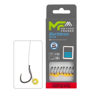 PRZYPON MF - MF14 Z GUMKĄ - hak bez zadziora nr 14 / żyłka: 0.18mm/10cm - op.8szt. MIKADO
