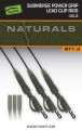 Zestaw z bezpiecznym klipsem Fox Submerge Power Grip Lead Clip Rigs 40lb (3szt.) -sklep rybka