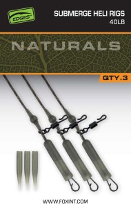 Zestaw końcowy Fox Naturals Submerge Heli Rigs 40LB