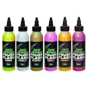 NOWOŚĆ 2026! SENSAS POWER FLASH SCOPEX (FLUORESCENCYJNY  FLAVOUR DIP GLOG O ZAPACHU MASŁA Z WANILIĄ) 115ml  