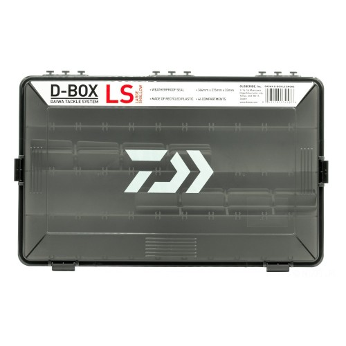 Pudełko Daiwa D-BOX LS 34,4x21,5x3,3cm SMOKE 14312-000-sklep rybka