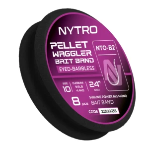 Przypon Nytro NTO-B2 Barbless 12 Pellet Waggler Latex Bait Band Ready Tied