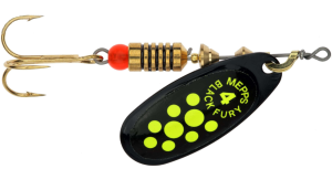 Mepps Black Fury #4/8g CZARNY/SELEDYNOWE KROPKI   
