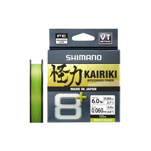 Shimano Plecionka Shimano Kairiki 8+ 0,06mm 150m 4,8kg M. Green