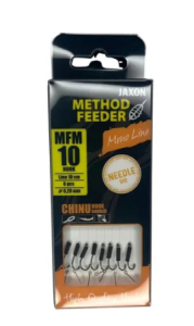 Haczyki Jaxon method feeder z przyponem- r.10/0.20mm 