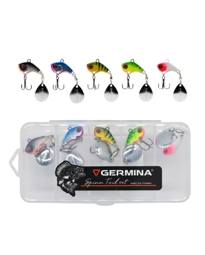Zestaw 5x Wirujący Ogonek GERMINA Spinn Tail 7g + Pudełko-sklep rybka